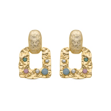 Luxenter Paile earrings finished in 18k yellow gold