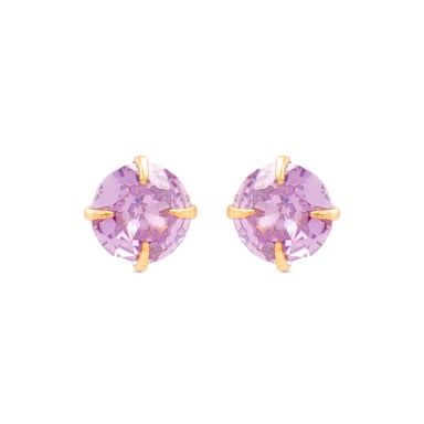 Luxenter otieno earrings made of 925 sterling silver and amethyst zirconia 18K gold plated finish