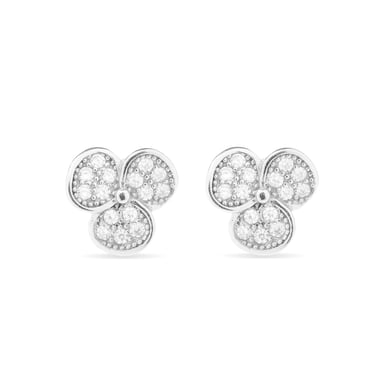 Luxenter dagger earrings made of 925 sterling silver and rhodium plated finish shiny zirconia