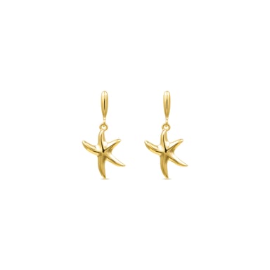 Luxenter Snes Earrings finished in 18 Kts. Yellow Gold