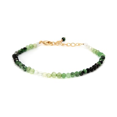 Bracelet Luxenter Halok Green Crystal finished in 18 Carat Yellow Gold