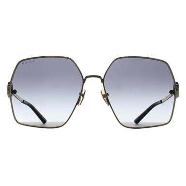 Gucci Vierkant Dames Goud Grijs Kleurverloop GG2163S