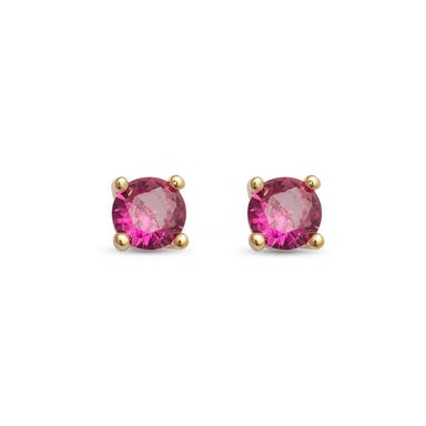 Luxenter otieno earrings in 925 sterling silver and ruby zirconia 18K gold plated finish