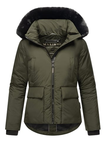 Marikoo short winter jacket for women with faux fur & teddy lining – Morinaa