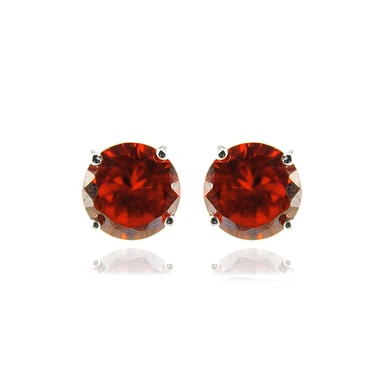 Luxenter yedia earrings made of 925 sterling silver and ruby rhodium plated zirconia finish