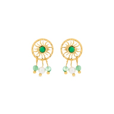 Luxenter Besya Earrings finished in 18k yellow gold