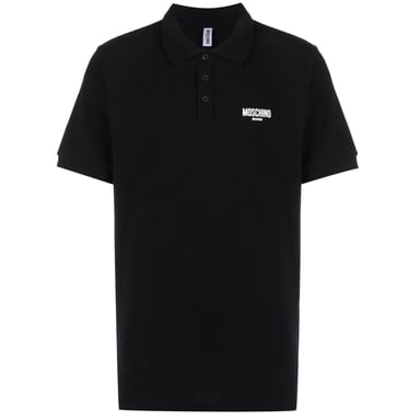 Moschino Small Swim Logo Svart pikétröja