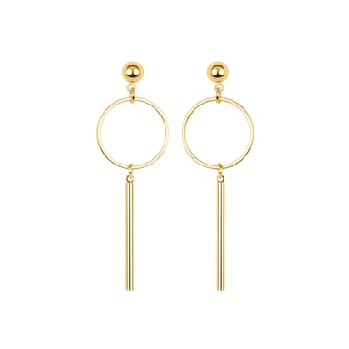 Luxenter coion earrings in 18kt yellow gold finish