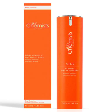 skinChemists Men's Anti-Ageing Vitamin C Day Moisturiser 50ml for Brightening, Dark Spots