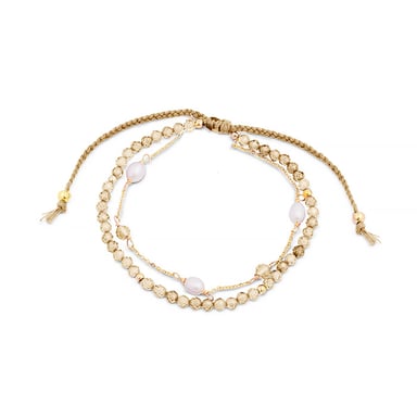 Luxenter athat bracelet made of metal alloy and champagne zirconia 18K gold plated finish