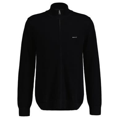 Gant Cotton Pique Half Zip Cardigan