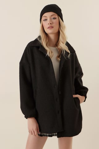 Gestructureerde Gabardine Overhemdjack