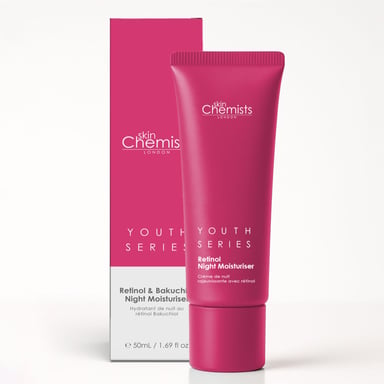 skinChemists Retinol & Bakuchiol Anti-Ageing Night Moisturiser 50ml for Fine Lines, Wrinkles, Loss of Firmness