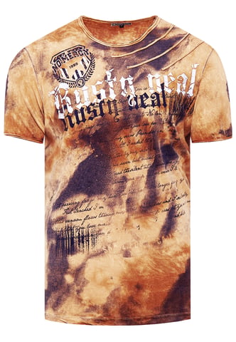 Color Tie Dye Batik T-shirt with logo print