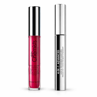 skinChemists Rose Quartz Lash & Lip Radiance Duo Set for Lash Volume, Lip Hydration, Radiance