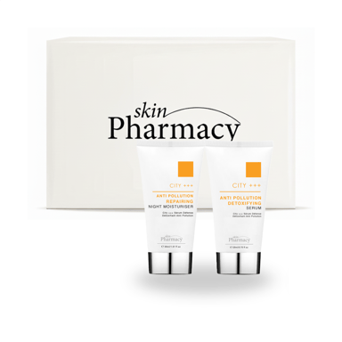 skinPharmacy Anti-Pollution Routine Day and Night Set for Fine Lines, Wrinkles, Loss of Firmness