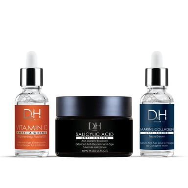 Dr H Anti-Ageing Daily Skin Care Pack for Acne, Blemishes, Large Pores, Loss of Firmness