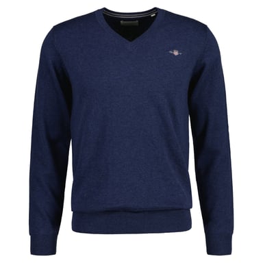 Gant Classic Cotton V-Neck Knitted Jumper