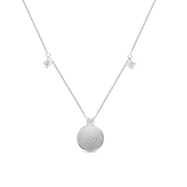 Necklace Luxenter waeni made of 925 sterling silver and shiny zirconia rhodium plated finish