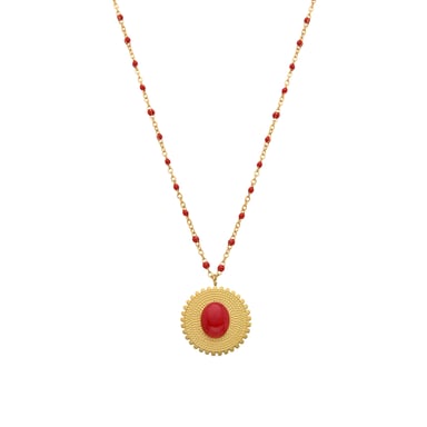 Luxenter Coral-halsband med 18K gult guld - Zarwa