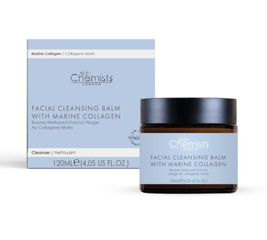 skinChemists Anti-Ageing Cleansing Balm with Marine Collagen 120ml for Acne, Blemishes, Large Pores, Dullness