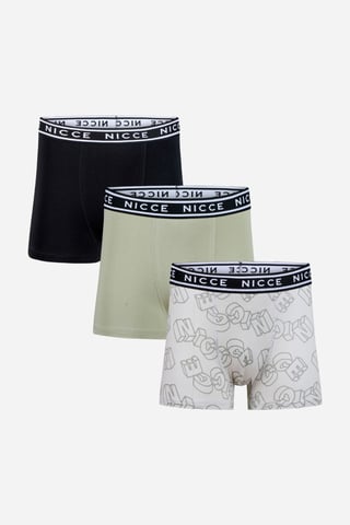 Multi 3-Pack Katoenen Boxer Shorts Met Logo Tailleband En Assortiment Ontwerpen
