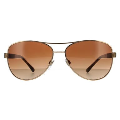 Burberry Vliegtuigpiloot Dames Goud Bruin Bruin Gradient Zonnebril