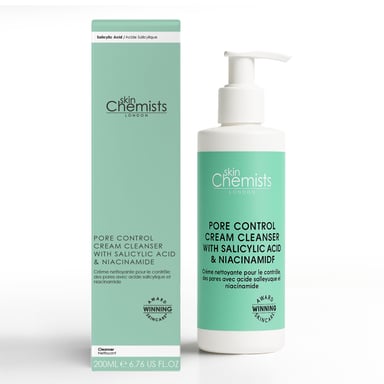 skinChemists Pore Control Cream Cleanser met Salicylzuur & Niacinamide 200ml
