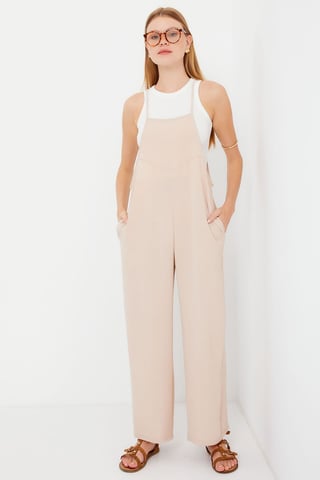 Relaxed Fit Wide Leg Jumpsuit with Square Collar