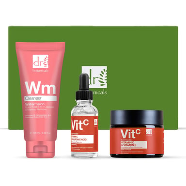 Dr. Botanicals Anti-Ageing Vitamin C Skincare Gift Set for Acne, Blemishes, Large Pores, Dullness