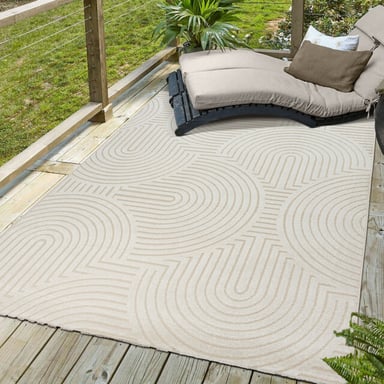 Muratap Berlin outdoor japandi - vloerkleed binnen en buiten laagpolig tapijt tuin- 160x230 cm