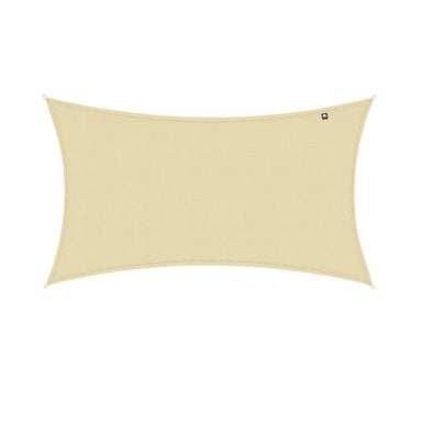 Kopu ® schaduwdoek rechthoek 280 gram waterdoorlatend 4x6 m creme