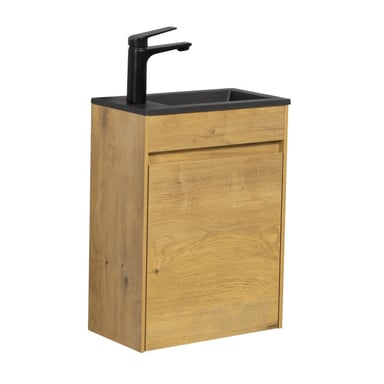 Badplaats Toiletmeubel sinta 40 x 22 cm - fonteinmeubel met zwarte
