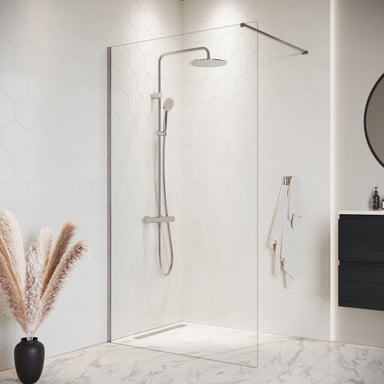 Badplaats Douchewand florida 120 x 200 cm chroom – inloopdouche 8 mm