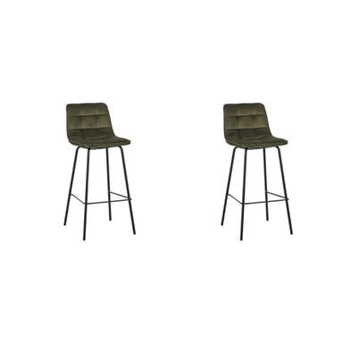 Label51 Barkruk bistro hunter fluweel set van 2