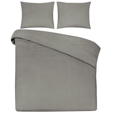 DoubleDry Dekbedovertrek 100% natuurlijk katoen lits jumeaux 240x200/220 cm +