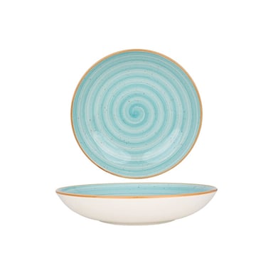 Bonna Diepbord aqua porselein 25 cm (1300cc) set van 6