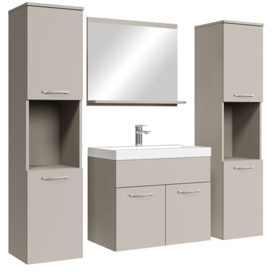 Badplaats Badkamermeubel set montreal xl 60 x 35 cm beige badmeubel met