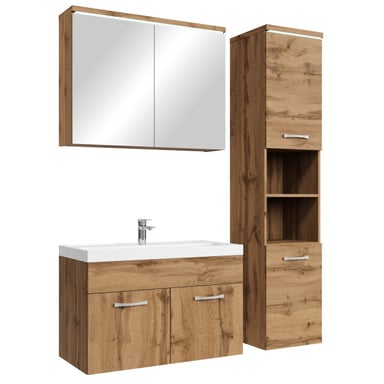 Badplaats Badkamermeubel set paso 80 x 40 cm - badmeubel met spiegelkast