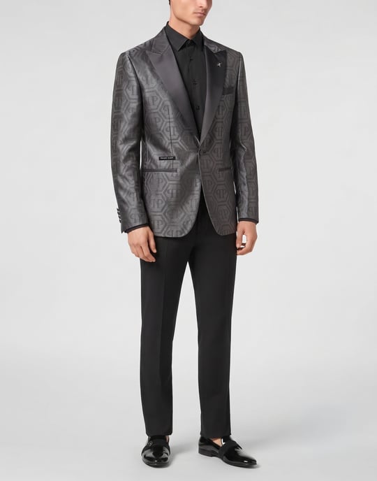 Jacquard Blazer Regular Fit Monogram - Image 4