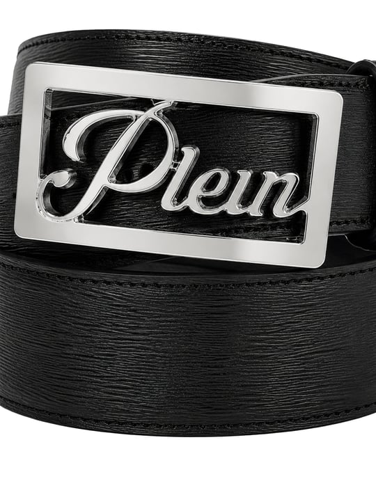 Plein Signature Log Leather Belt - Image 3