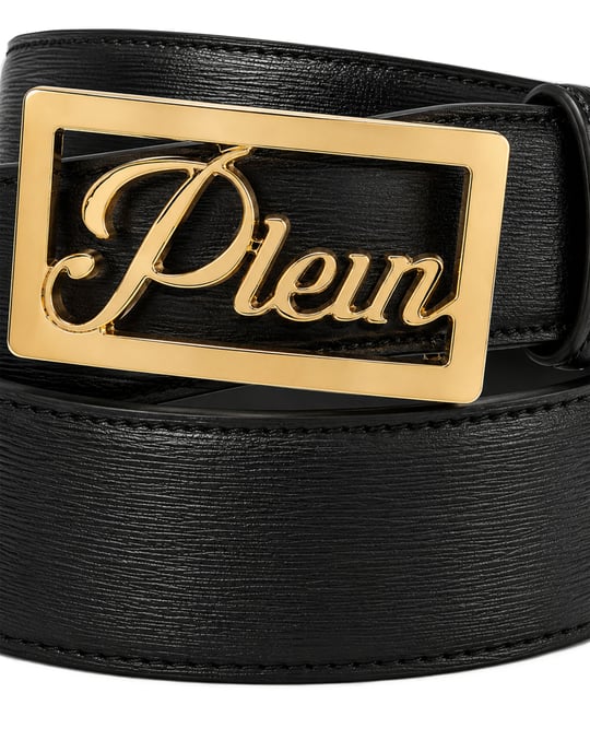 Plein Signature Log Leather Belt - Image 3
