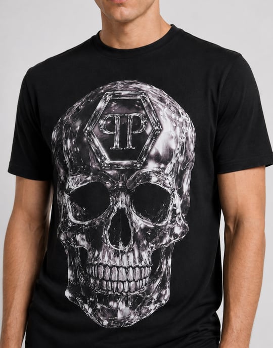 T-Shirt Med Rund Hals Och Kort Ärm Skull - Image 3