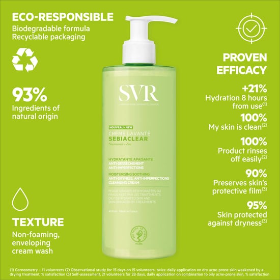 SVR Sebiaclear 400ml Kalmerende Gezichtsreiniger met Crème-effect voor Onzuivere Huid - Image 4
