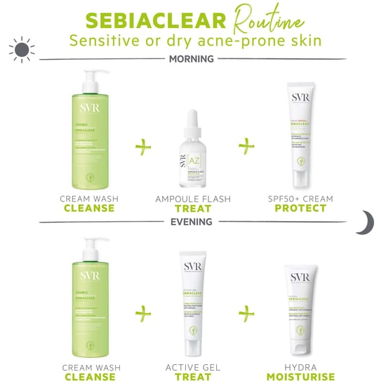 SVR Sebiaclear 400ml Kalmerende Gezichtsreiniger met Crème-effect voor Onzuivere Huid - Image 6