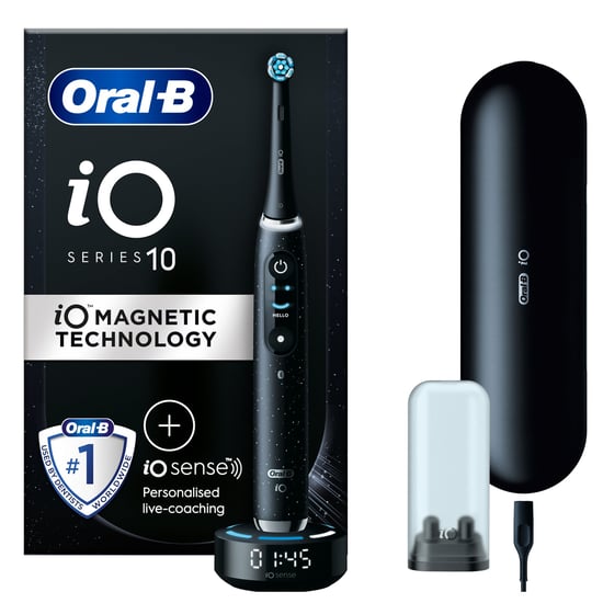 Oral-B iO 10 Cosmic Black Electric Toothbrush with Travel Charging Case - 880 grams - Image 2