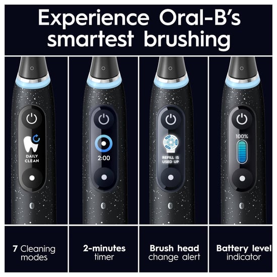 Oral-B iO 10 Cosmic Black Electric Toothbrush with Travel Charging Case - 880 grams - Image 5