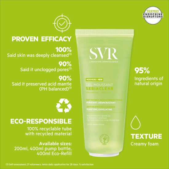 SVR Sebiaclear 200ml Schuimende Reiniger met Salicylzuur voor de Vette Huid - Image 4