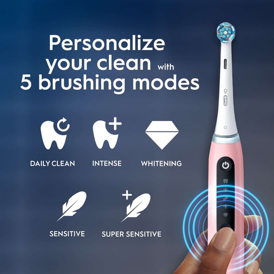 Oral-B iO 5 Pink Electric Toothbrush with A.I. Brushing Recognition and Smart Pressure Sensor - Image 4