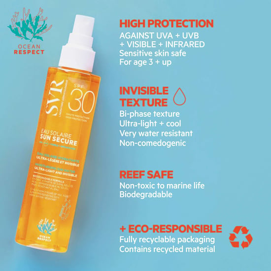SVR Sun Secure Eau Solaire SPF30+ Ultralicht onzichtbaar zonnescherm 200 ml - Image 4